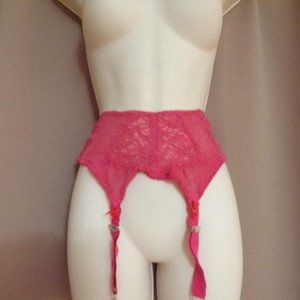 Coral Gossard Lace Garter Belt Size 28 M
